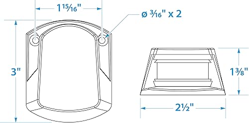 Miniatura 7 de SEACHOICE Luz de arco LED, navegación marina, cromo bicolor, visibilidad de 1 milla para vela o lanchas motoras de menos de 39 pies