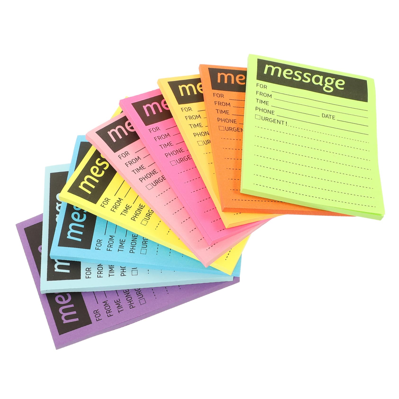 Angoily 5 Pezzi Blocco Note Memo Autoadesivo Colori Fluorescenti per Facile Usare e Portatile