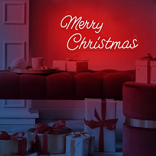 Miniatura 2 de Decoración de Navidad Luz LED Feliz Navidad Letrero de neón LED de Navidad Signo de Navidad Letrero de Navidad (Merry Christmas)
