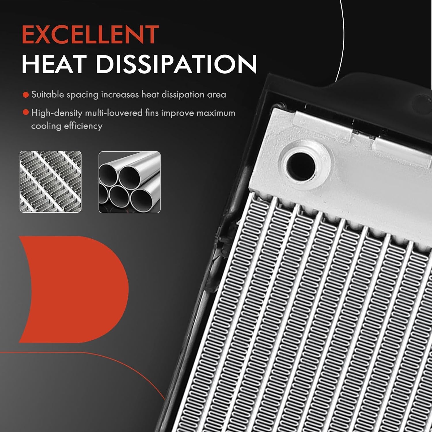 A-Premium Engine Coolant Radiator Assembly Compatible with BMW 528i xDrive 2012-2016, 535d xDrive 2014-2016, 535i 2011-2016, 535i GT xDrive 2011-2013, 740Ld xDrive, ActiveHybrid 5