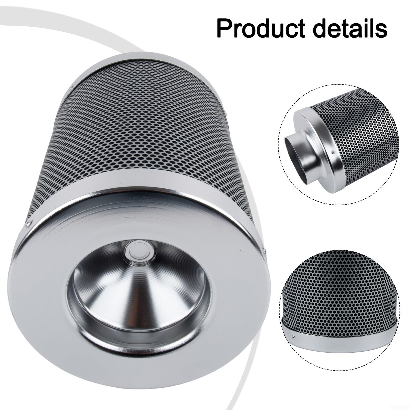 Filtro de carbón activado de 100 mm para control de olores, RC48 ligero con prefiltro para sistema de ventilación hidropónica, tienda de campaña, tubería de invernadero e interior (100 mm x 250 mm)