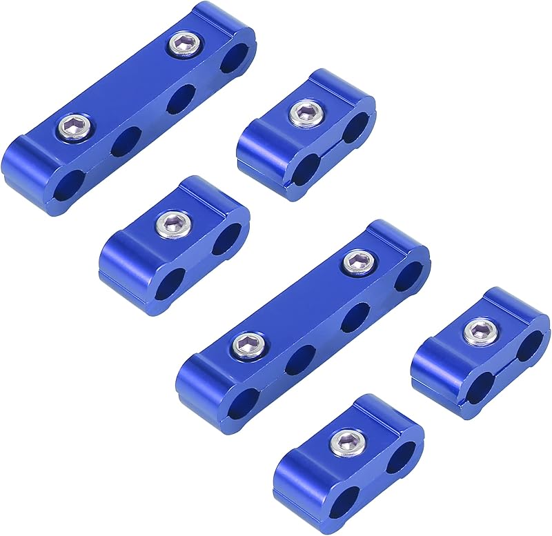 Kit de separadores para cabos de vela X AUTOHAUX 8 mm em alumínio azul – 2 conjuntos