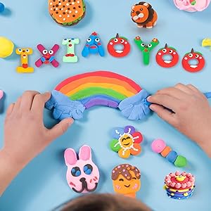 Ixiaoyoo Air Dry Clay, Modelling Clay for Kids, 50 Colors DIY Molding Magic Clay for with Tools, Soft & Non-Sticky, Toys Gifts for Age 3 4 5 6 7 8+ Years Old Boys Girls Kids