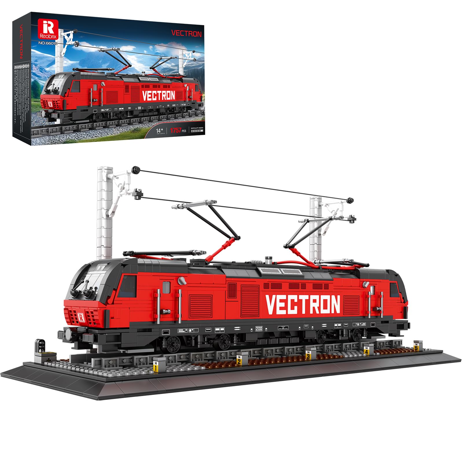 Amazon.com: Reobrix Train Building Block Kit with Base, MOC City
