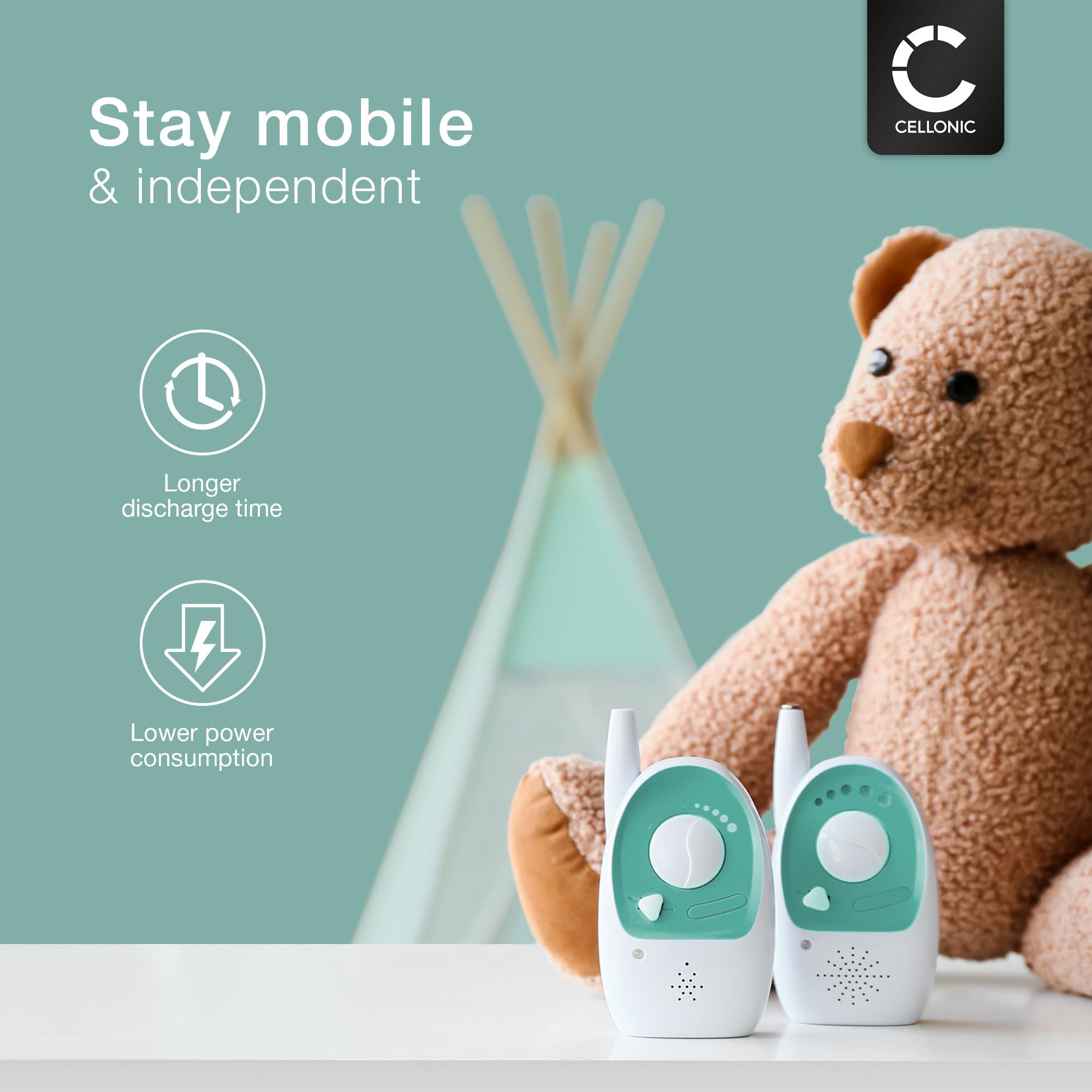 CELLONIC 1x Batterie pour Babyphone Compatible avec Philips Avent SCD843, Avent SCD630, Avent SCD620, 1S1PBL1865-2.6 - (2600mAh, 3.7V)