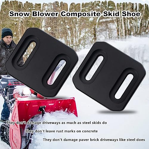 Miniatura 7 de Zapata de deslizamiento compuesto para quitanieves Jo-hn Deere M118098 780061 1740718AYP TRS22, TRS24, TRS26, TRX24 y TRX26 (juego de 2)