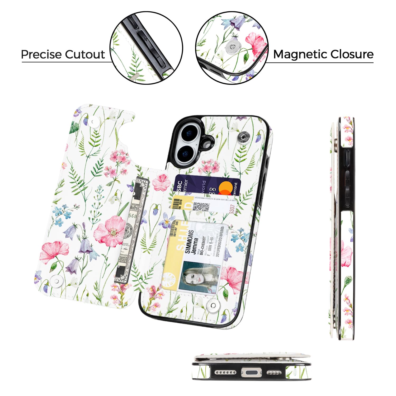 UCOLOR For IPhone 17 Wallet Case Magsafe With Card Holder