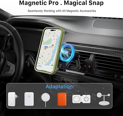 Miniatura 3 de MYBAT PRO Maverick Series - Funda para iPhone 15 Pro Max con funda de clip para cinturón, con protector de pantalla, anticaídas, a prueba de golpes,