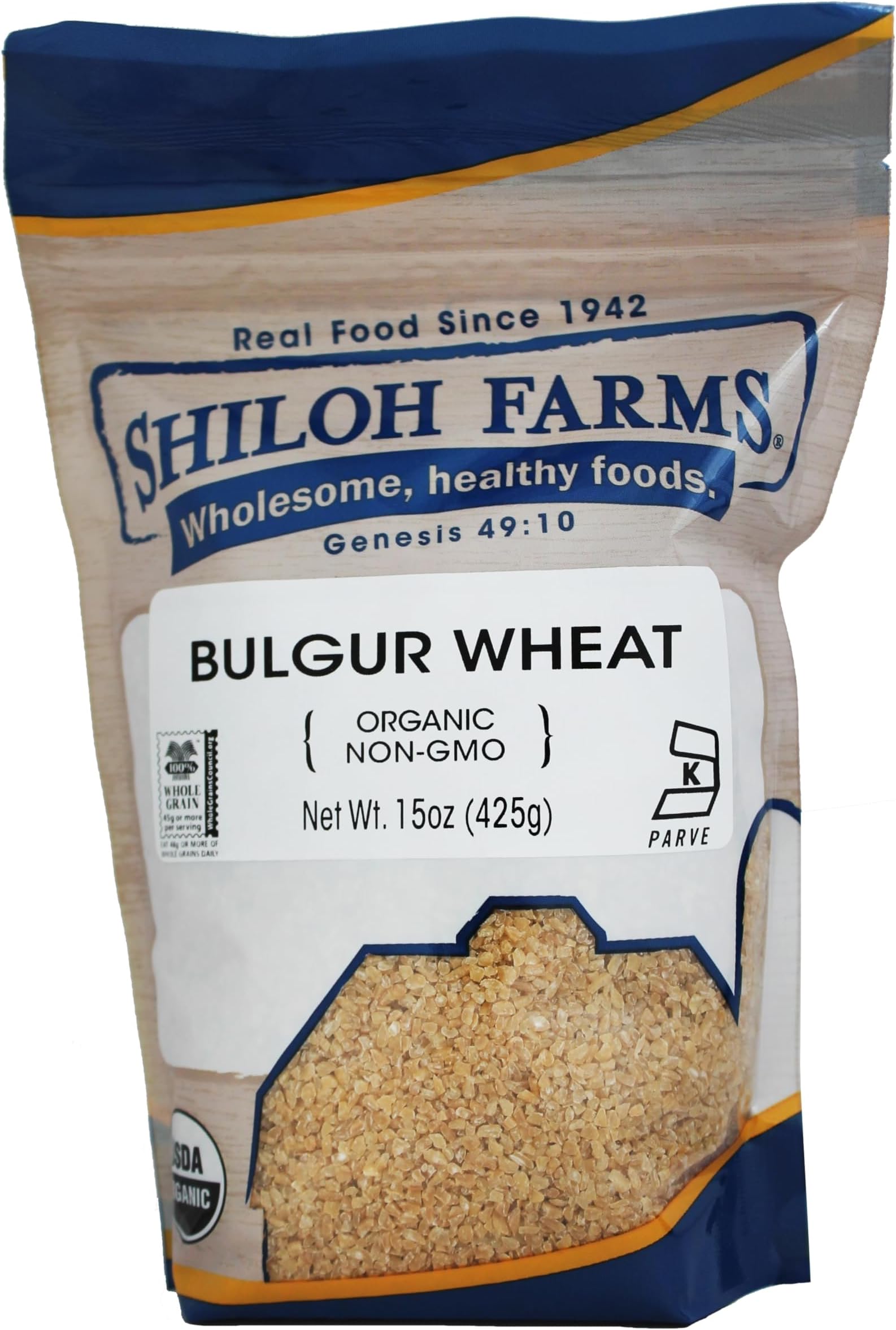 Organic Bulgur Wheat - 6 Count of 15 Oz | Nutty Flavor, Certified Organic, Bulk Pack for Chefs