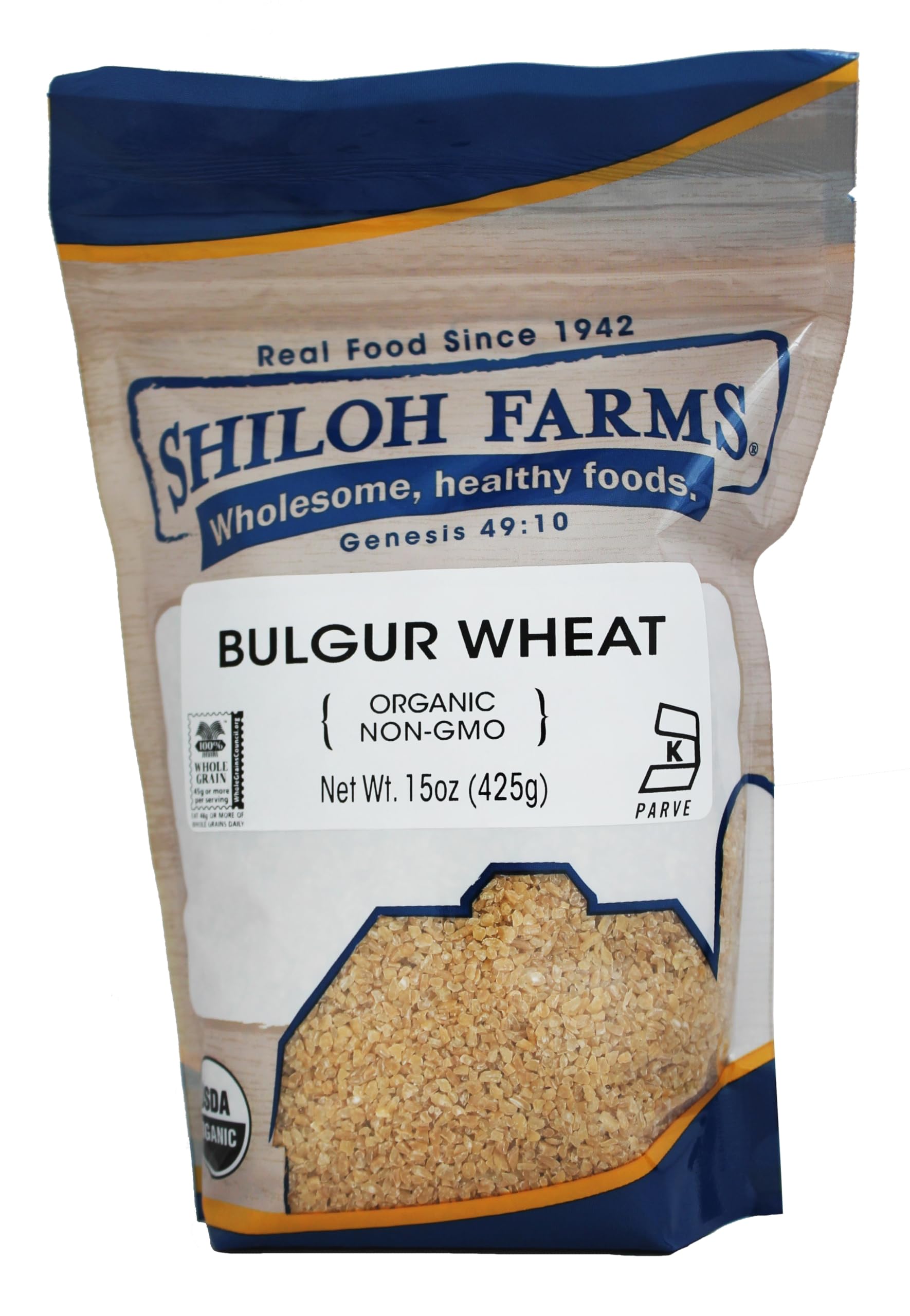 Shiloh Farms Organic Bulgur Wheat - 6 Count of 15 Oz | Nutty Flavor, Certified Organic, Bulk Pack for Chefs