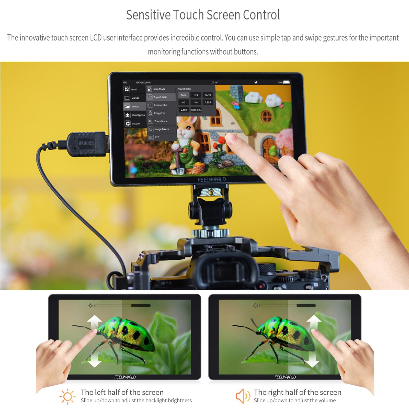 Amazon.co.jp: FEELWORLD P6XL 6インチカメラモニター内蔵バッテリー