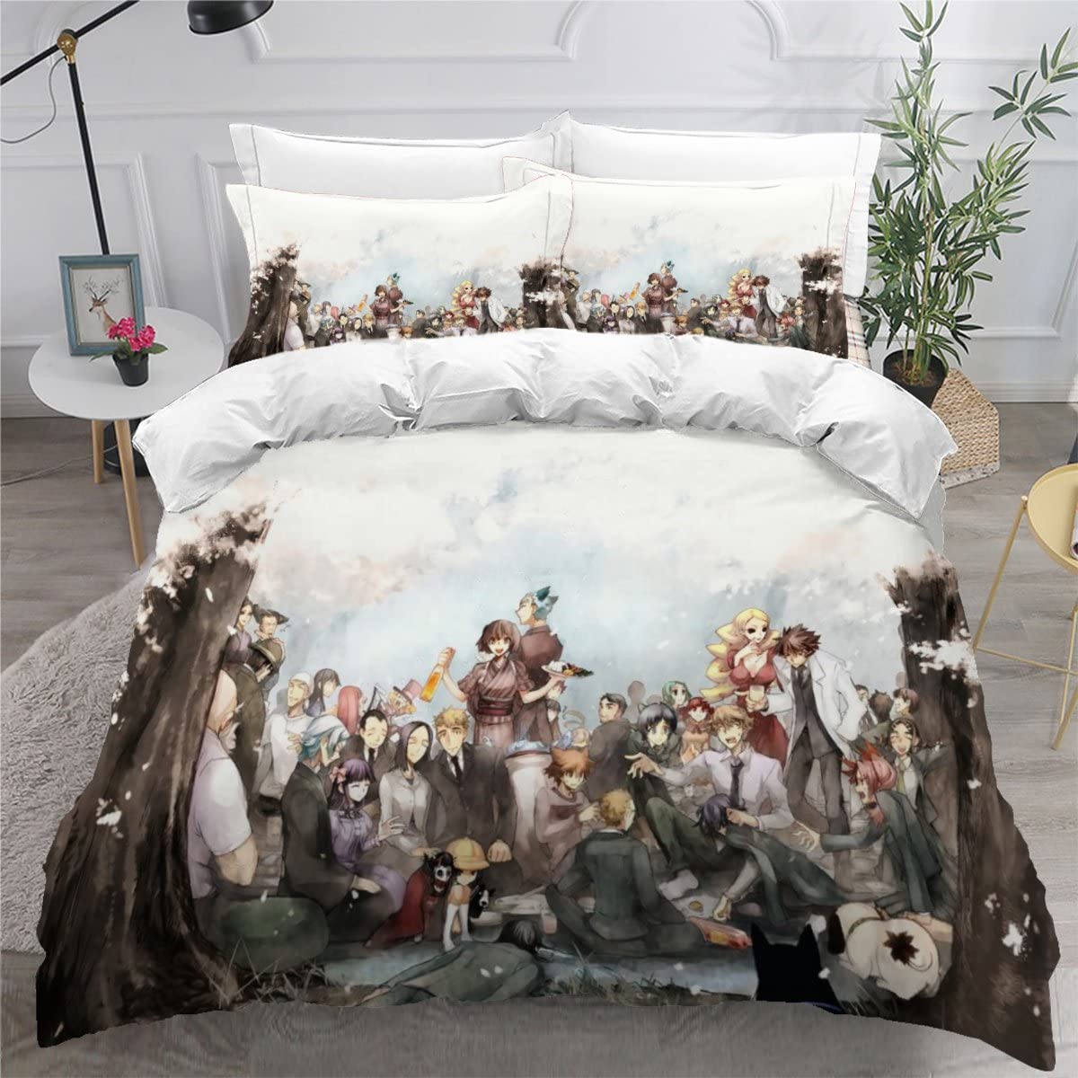 Parure de Lit Ultra Doux Impression 3D avec Housse de Couette Dessin Animé 200x200