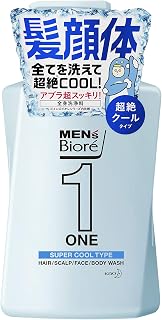 メンズビオレ ONE オールインワン全身洗浄料 超絶クール リフレッシュグリーンの香り ポンプ 480ml