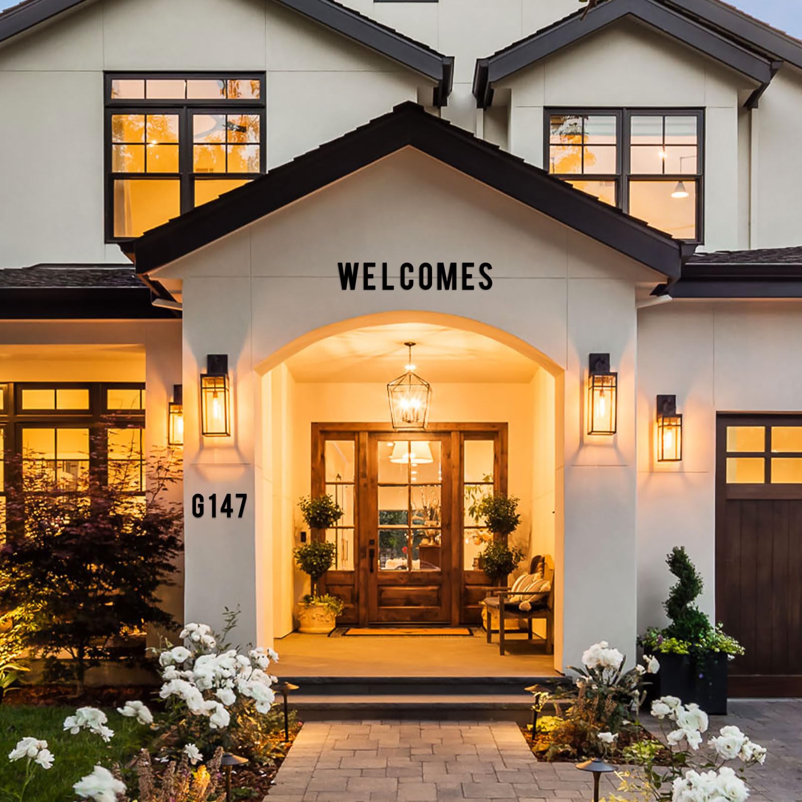 3 Inch Metal House Numbers, Black Metal Numbers and Letters, Outdoors Mailbox Numbers and House Numbers, Modern House Address Signs, Suitable for Houses, Apartments, Streets, Outdoors(1)