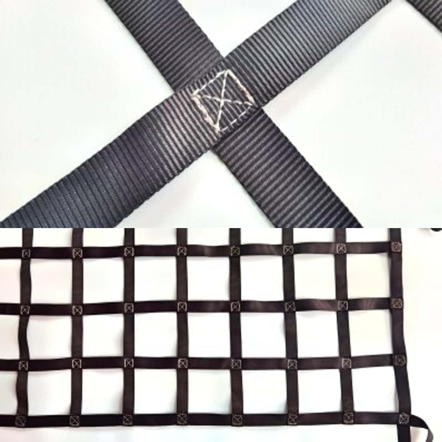 Correas de Seguridad para elevación de Carga. Redes de elevación de Carga de Alta Resistencia para Trabajos de Aparejo, Movimiento, Remolque e izamiento en la construcción (Malla de 2 x 2 m,