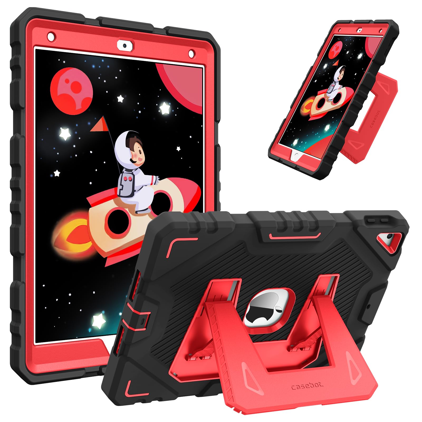 Fintie Kinder Hülle für iPad 9. Generation (2021) / iPad 8. Generation (2020) / 7. Gen (2019) 10,2 Zoll, robuste, stoßfeste Ganzkörper-Schutzhülle mit integriertem Ständer für Kinder,
