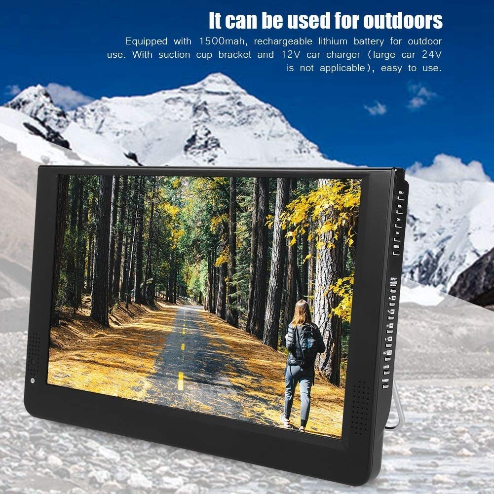 LCD TV - 1080P Portable Mini 12 Pouces 16: 9 LED Portable Lecteur Numérique TV Télévision