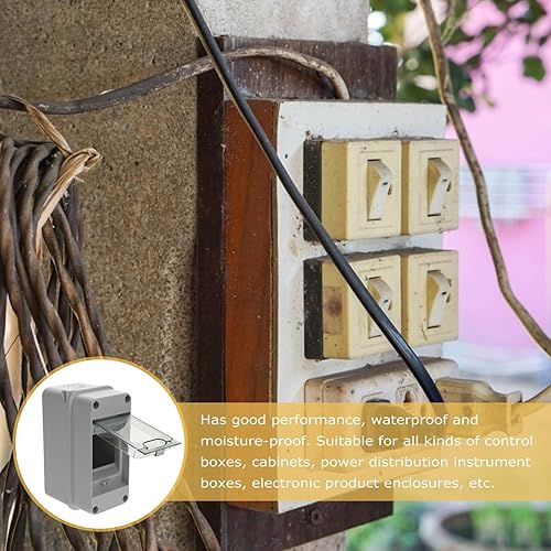 Miniatura 8 de Caja de protección de distribución de 3 vías, caja de conexiones de distribución de energía con riel DIN Caja de conexiones Abs Caja eléctrica de