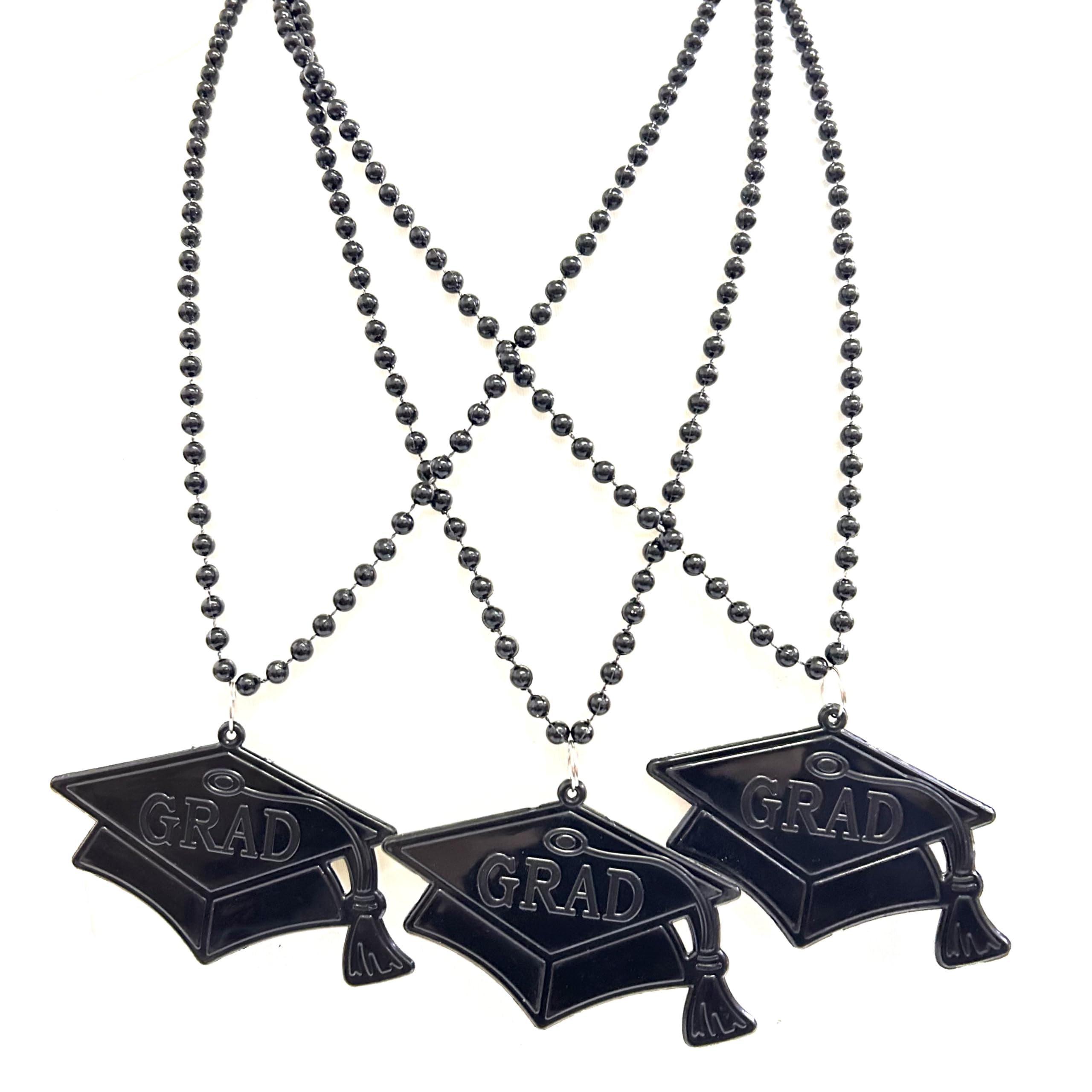 YSPPF Graduation Beads Black Graduation cap shape Season Necklaces Supplies Gift?12 Pcs?