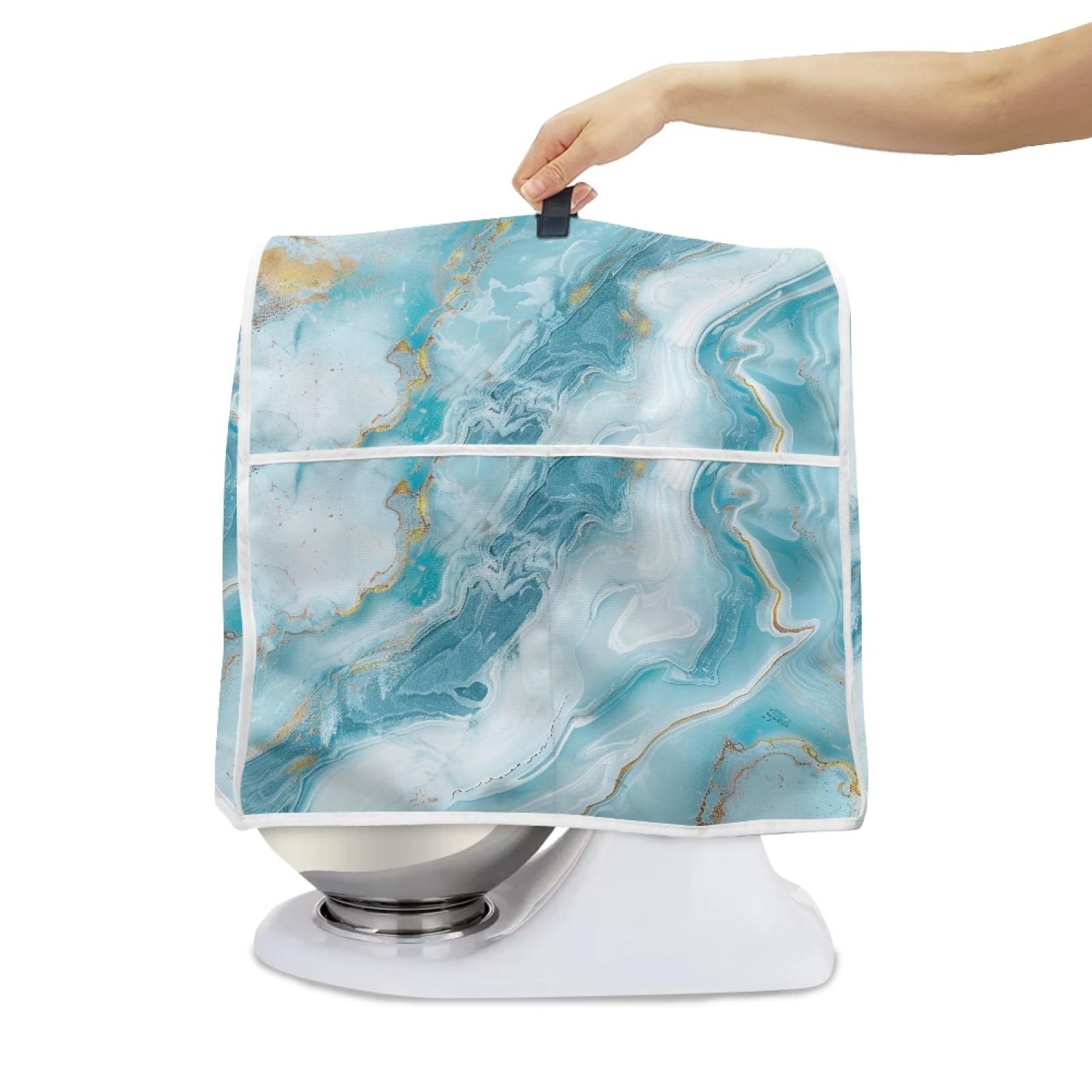 Mixer Abdeckung Türkis Marmor Design - Staubschutz Für Küchengeräte