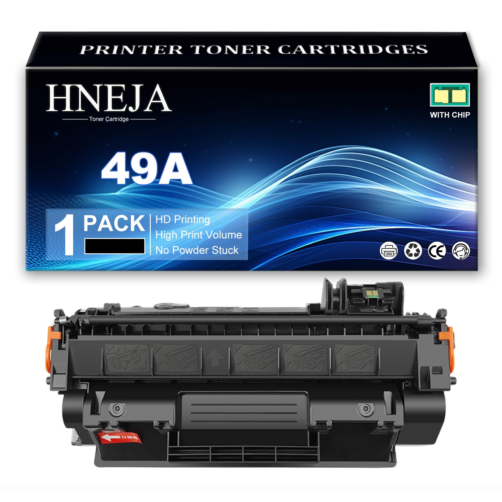 Cartouches Toner 49A / Q5949A pour HP 1160 1160le 3390 3392 1320 1320n 1320nw 1320t 1320tn Imprimantes | Haute Capacité | 3100 Pages,Black-1 Pack