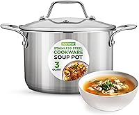 Vista 13 de NutriChef Olla de acero inoxidable de 2 cuartos de galón con tapa, cacerola resistente con asas ergonómicas, para todas las estufas