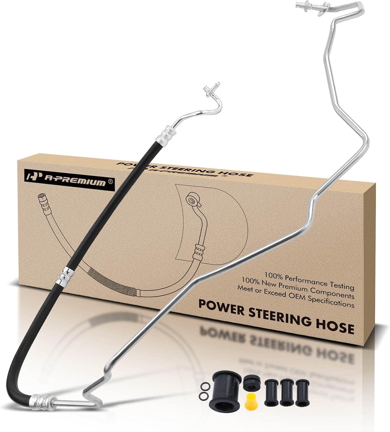 A-Premium Power Steering Hose Pressure Hose Line Assembly Compatible with Ford Transit-150 Transit-250 Transit-350 Transit-350 HD 2015-2019 Pump To Gear