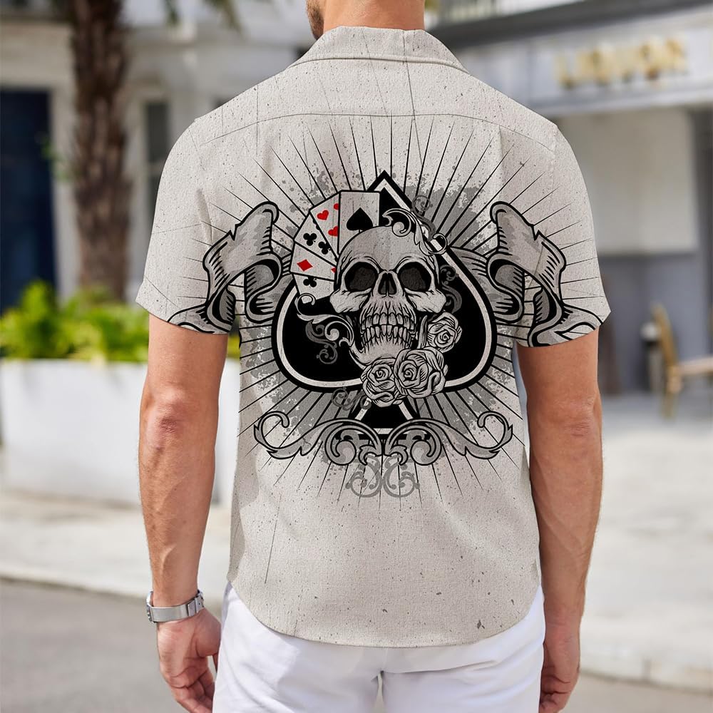 Dragonfly Men's Hawaiian Shirt Short Sleeve Floral Button Down Shirts Tropical Holiday Beach Shirts - Image 4