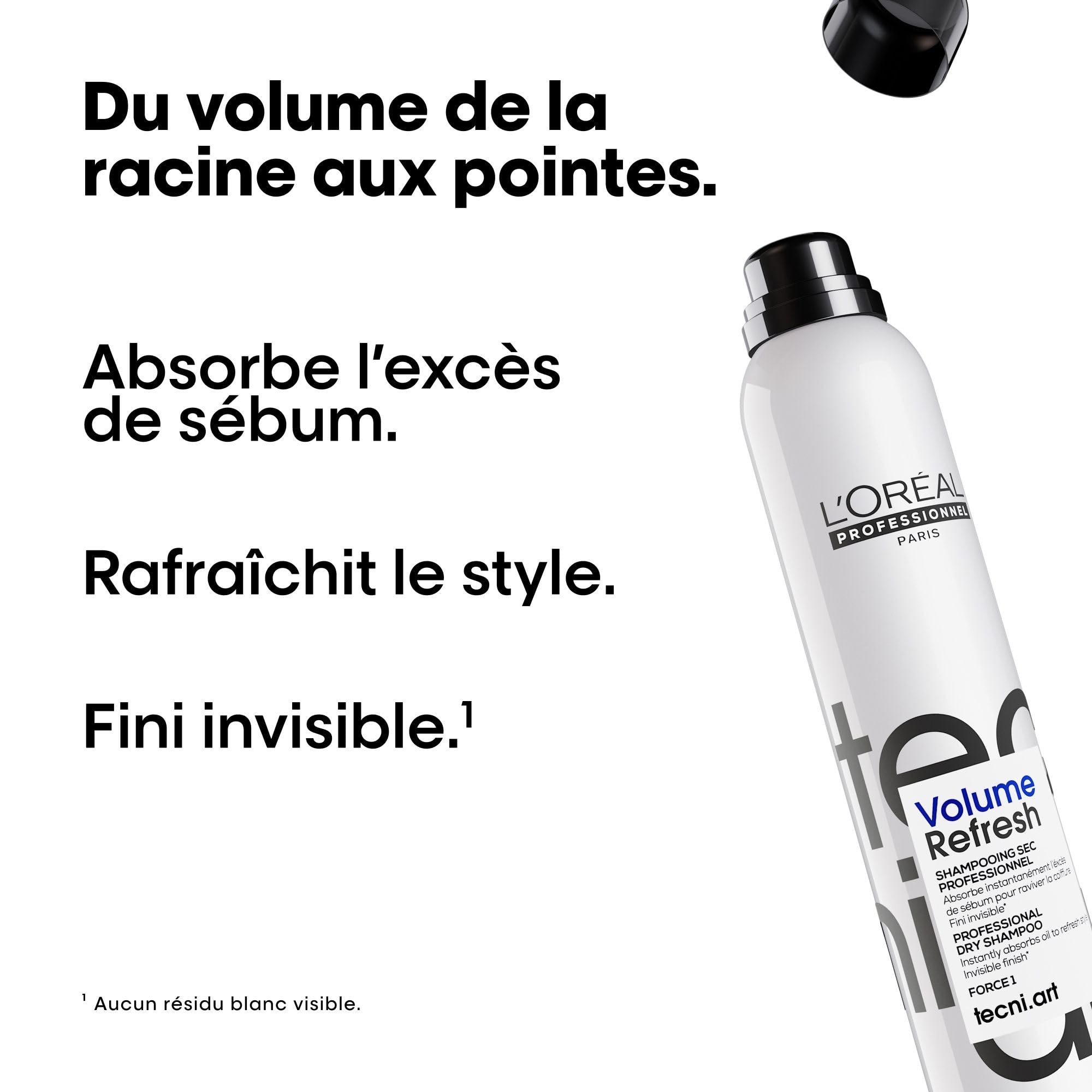 L'Oréal Professionnel, Tecni Art, Volume Refresh Trocken-Shampoo, 200 ml, 3 Stück, unsichtbar