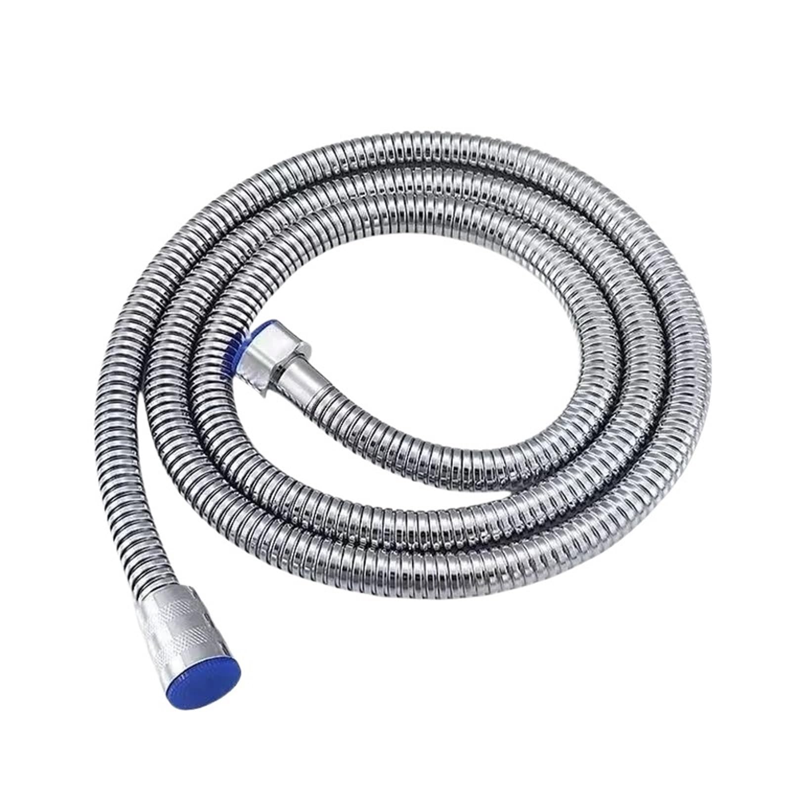 Weqyfdc Silver 1.5M Hose Shower Head Shower Head Stainless Steel Bathroom Handheld High Pressure Water Saving Sprayer Nozzle Supercharged(Silver 1.5M Hose)