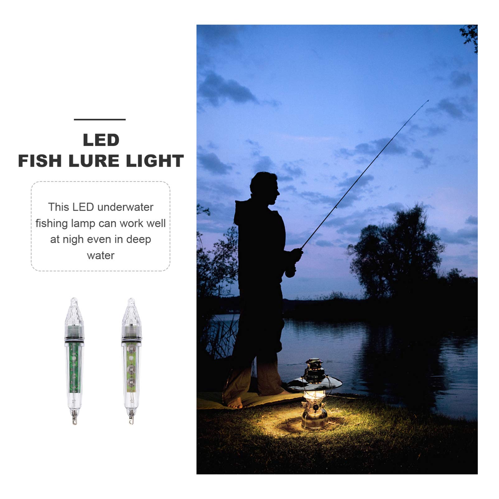 Didiseaon Lampada da Pesca Luci LED Subacquee Barche Serbatoio Acquario Esterno LED Luce Esca da Pesca Luce Oceanica Luce da Pesca Canne Sommergibili Palo Punta Sgombro Luminosa