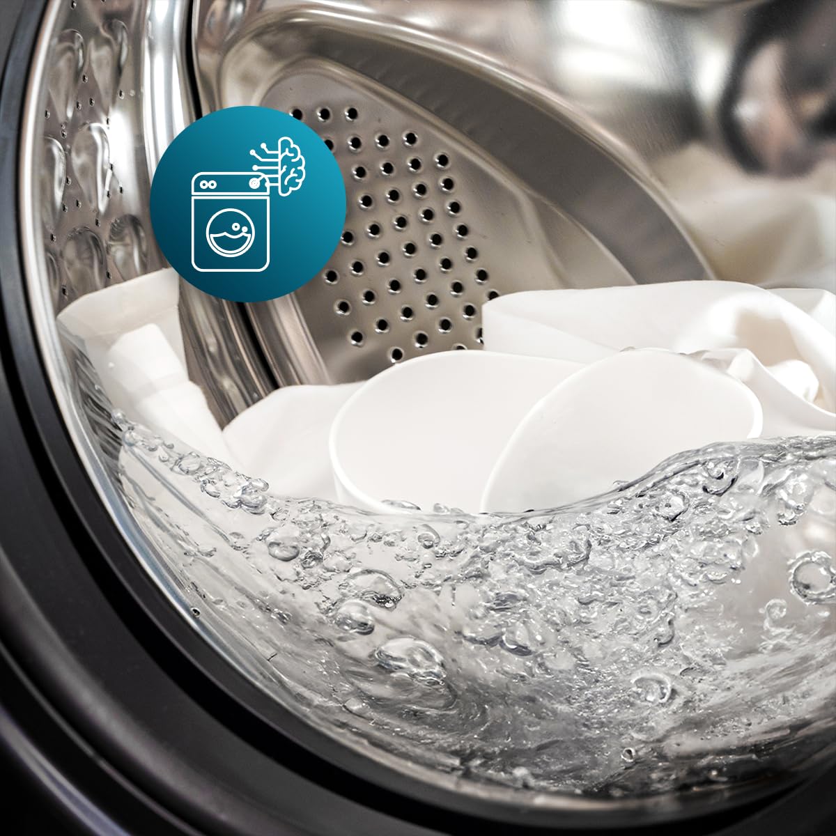 Cecotec Lavasciuga 10-6Kg Carica Frontale Bolero Wash&Dry 106950 Autodose Inverter 3D Titanium A. 1400 rpm, 13 Programmi, Motore Inverter Plus, Core Matrix Screen 9,2", Smooth Wash, Porta XXL