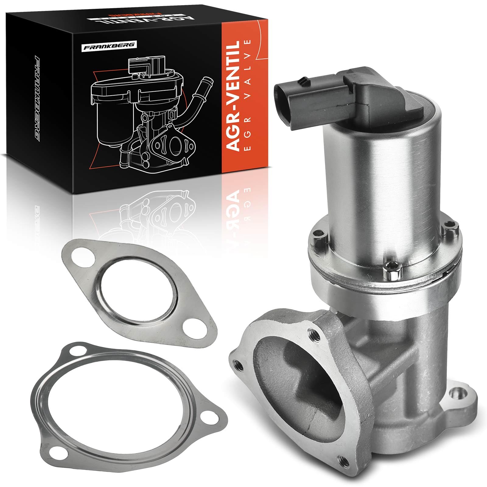 Frankberg recirculación de gases de escape con enfriador de válvula EGR | Compatible con: Cee'D SW ED, Santa Fe II CM, Magentis M.G, Carens III MPV ONU, Grandeza TG, i30 Estate FD, i30 FD