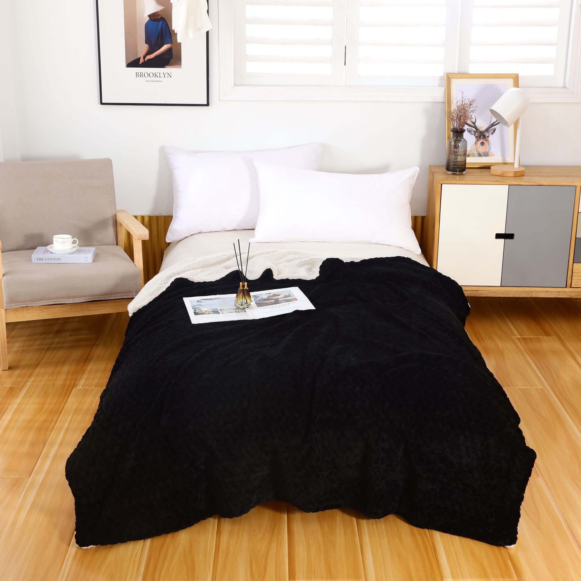 Milano Luxury Collections Flannel Sherpa Fleece Double Side