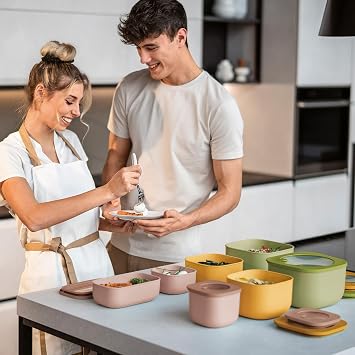 Guzzini - Kitchen Active Design STORE&MORE BIO Dicht schließende rechteckige Dosen für Kühlschrank/Gefrierschrank/Mikrowelle - Avocadogrün 20 x12 x h7cm 900 ml - 171001253