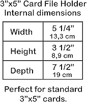 Vista 9 de Acrimet Caja organizadora de archivos de 3 x 5 tarjetas, base de metal, resistente (tarjetas de índice AZ y divisor incluidos)