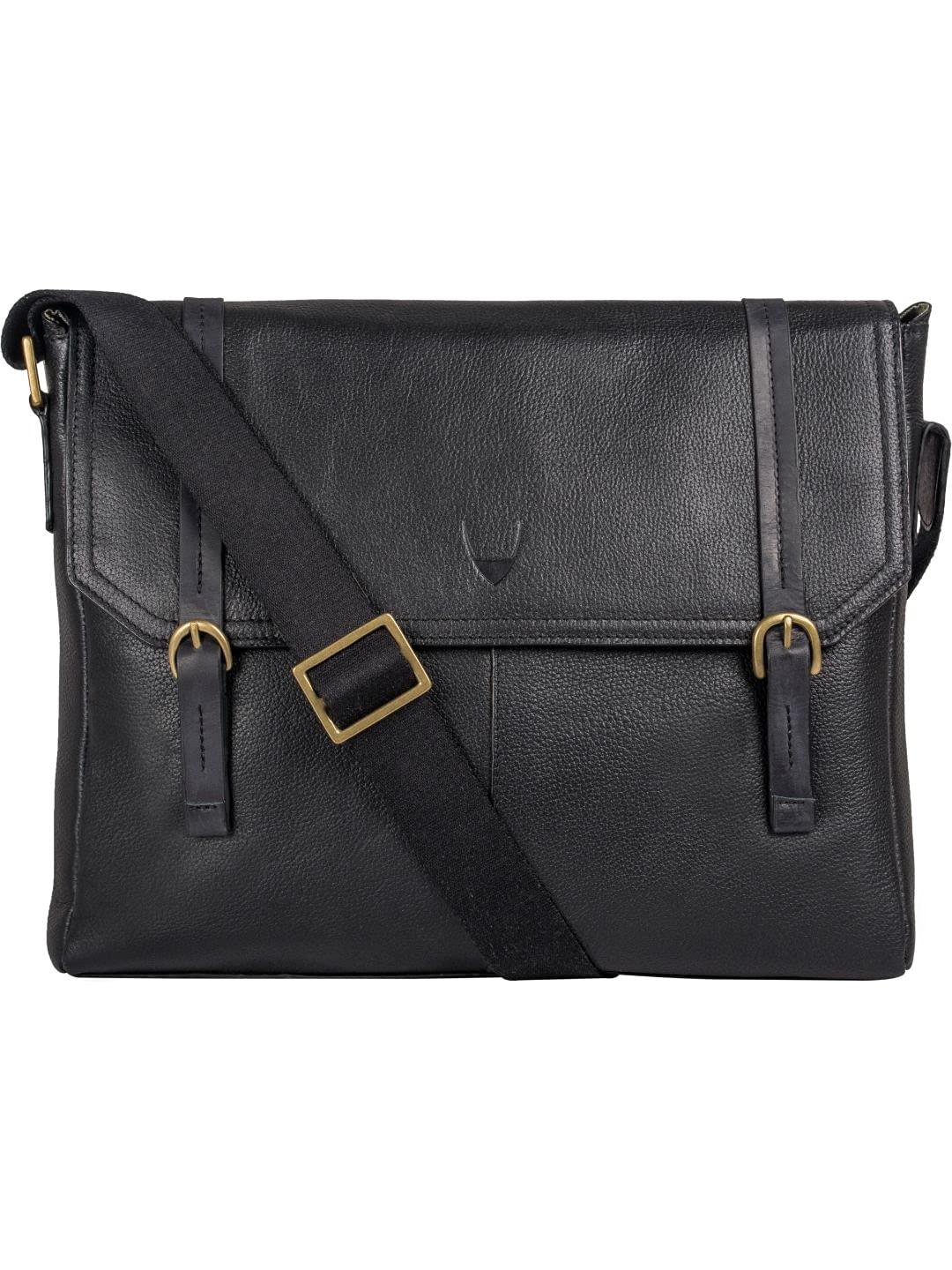 Mens EE Fleet STREETIII Large Black Messenger Bag-image-27