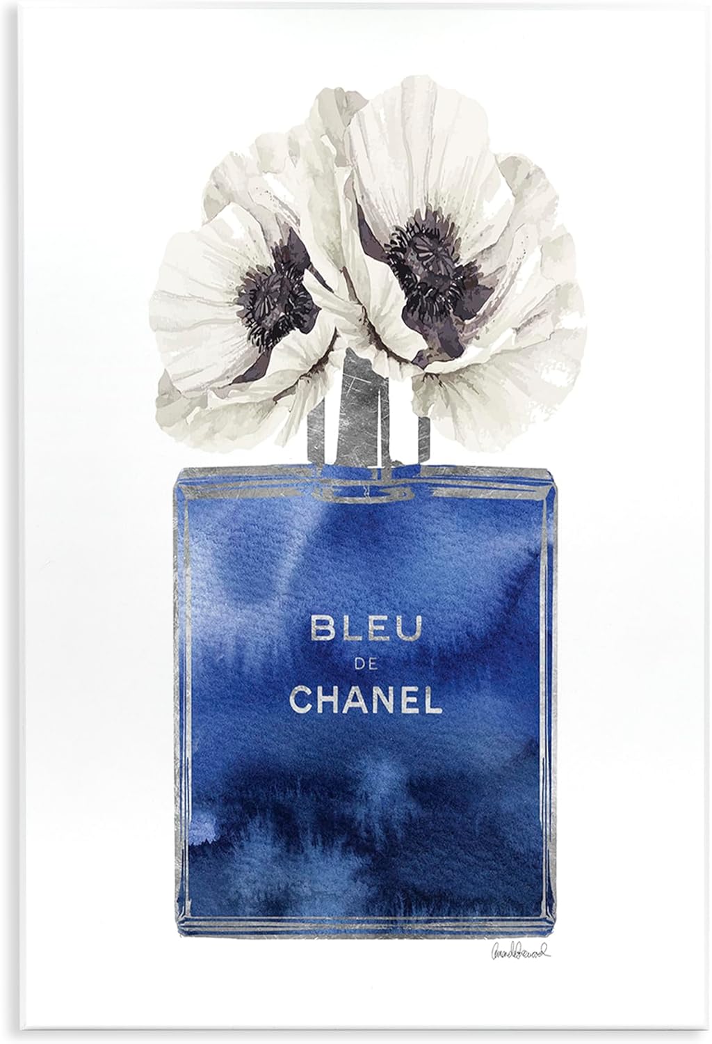 Stupell Industries 'Purple Flower Glam Perfume', Wall Plaque Art, 10 x 15 Inches, Easy to Hang and Sturdy, Made in USA, by Amanda Greenwood