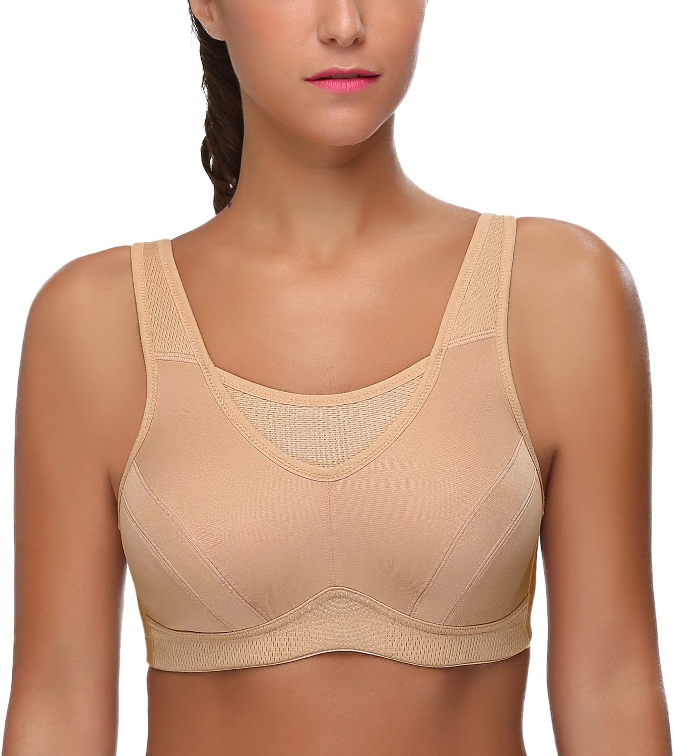 Women's Sports Bra High Impact Bra Full Coverage Wirefree Workout Non Padded Ultimate Running Bra Sports Bra Women Plus Size