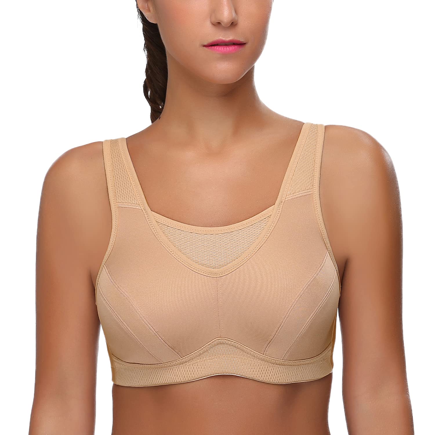 WingsLove Women's Sports Bra High Impact Bra Full Coverage Wirefree Workout Non Padded Ultimate Running Bra Sports Bra Women Plus Size — view 8