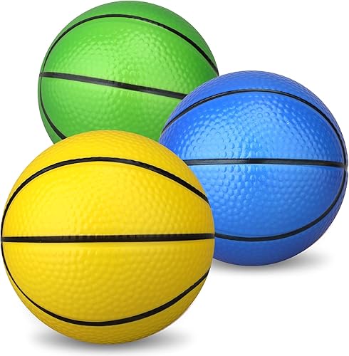 Miniatura 9 de Dilabnba Mini pelotas de baloncesto de espuma naranja de 5 pulgadas para niños y adultos, bolas de estrés para apretar, seguras y suaves, de