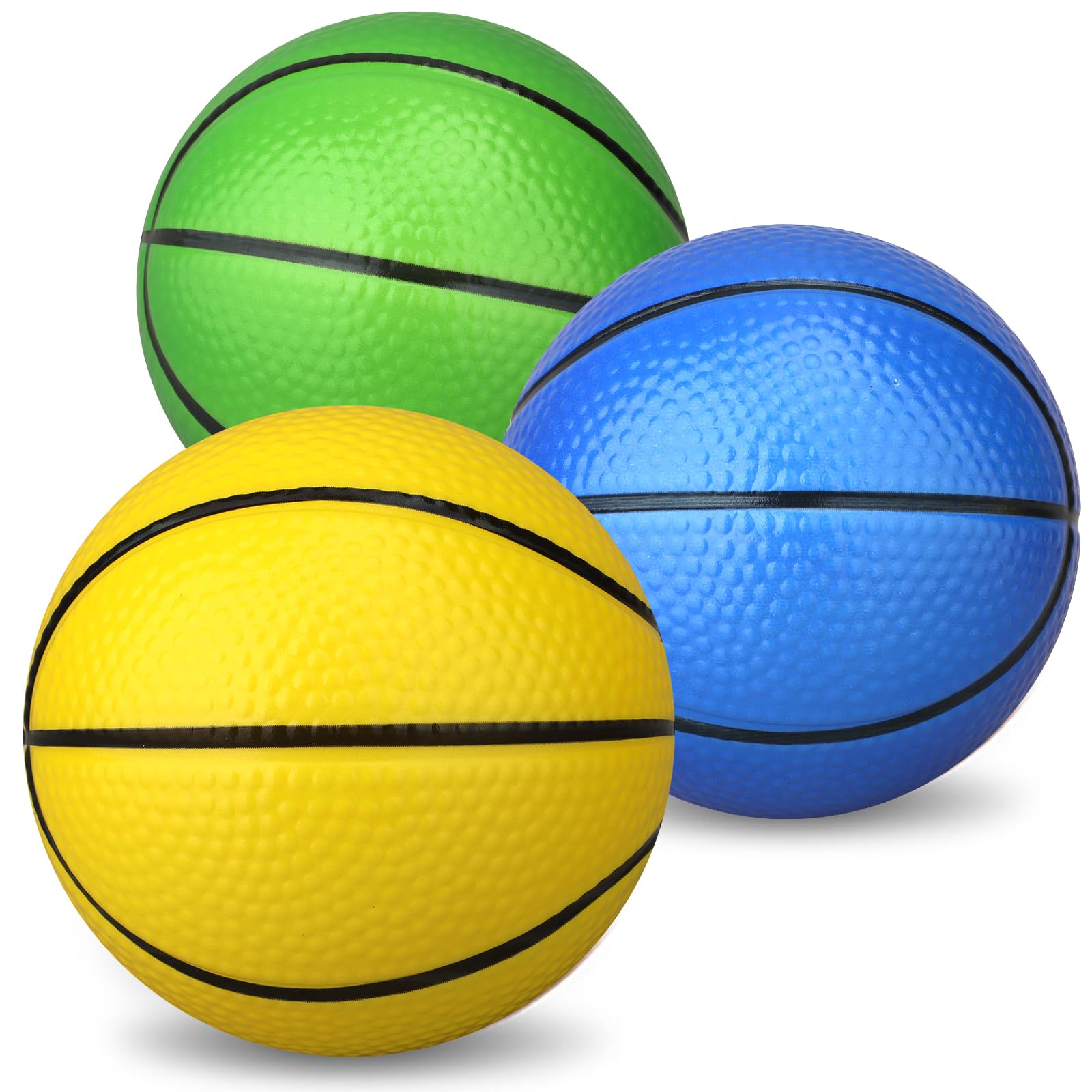 Ballon de Basket Taille 5, Mini Ballon de Basketball pour Enfants, Idéal pour les Jeunes Enfants, Ballon de Basketball d'Extérieur en Caoutchouc Bleu 3