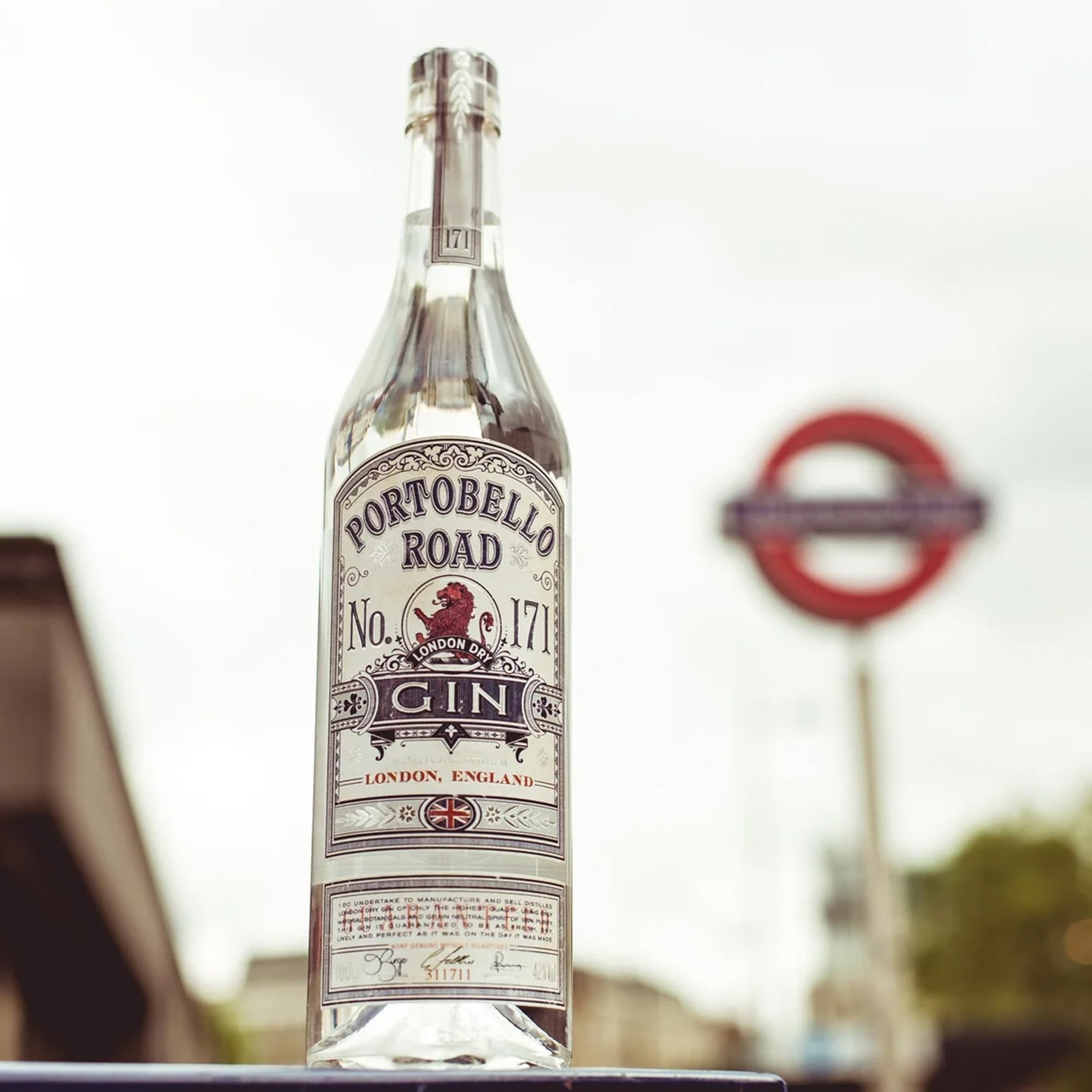 Ginebra Portobello Road No. 171 – Destilación Artesanal con 9 Botánicos – 70 ml – Ginebra Clásica con Perfil Cítrico y Especiado – 42% Vol