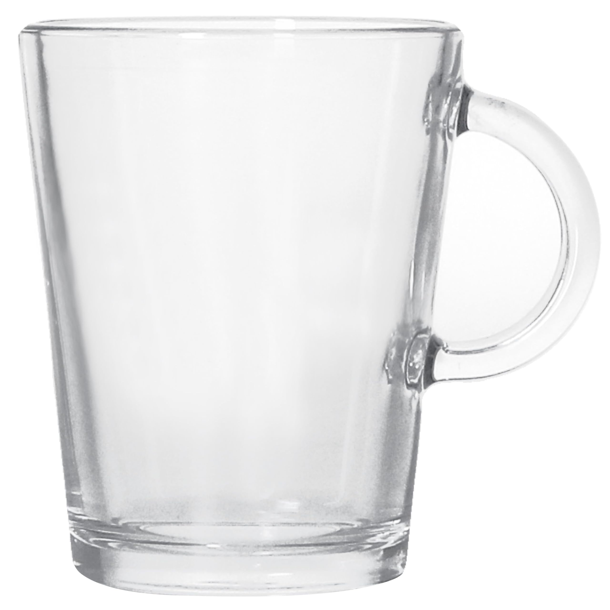 Ritzenhoff & Breker Coredo Lot de 12 verres à thé avec anse - 250 ml - Hauteur : 10,5 cm - Avec anse en verre transparent - Pour café, cacao, cappuccino, latte macchiato et autres - Pour la maison et