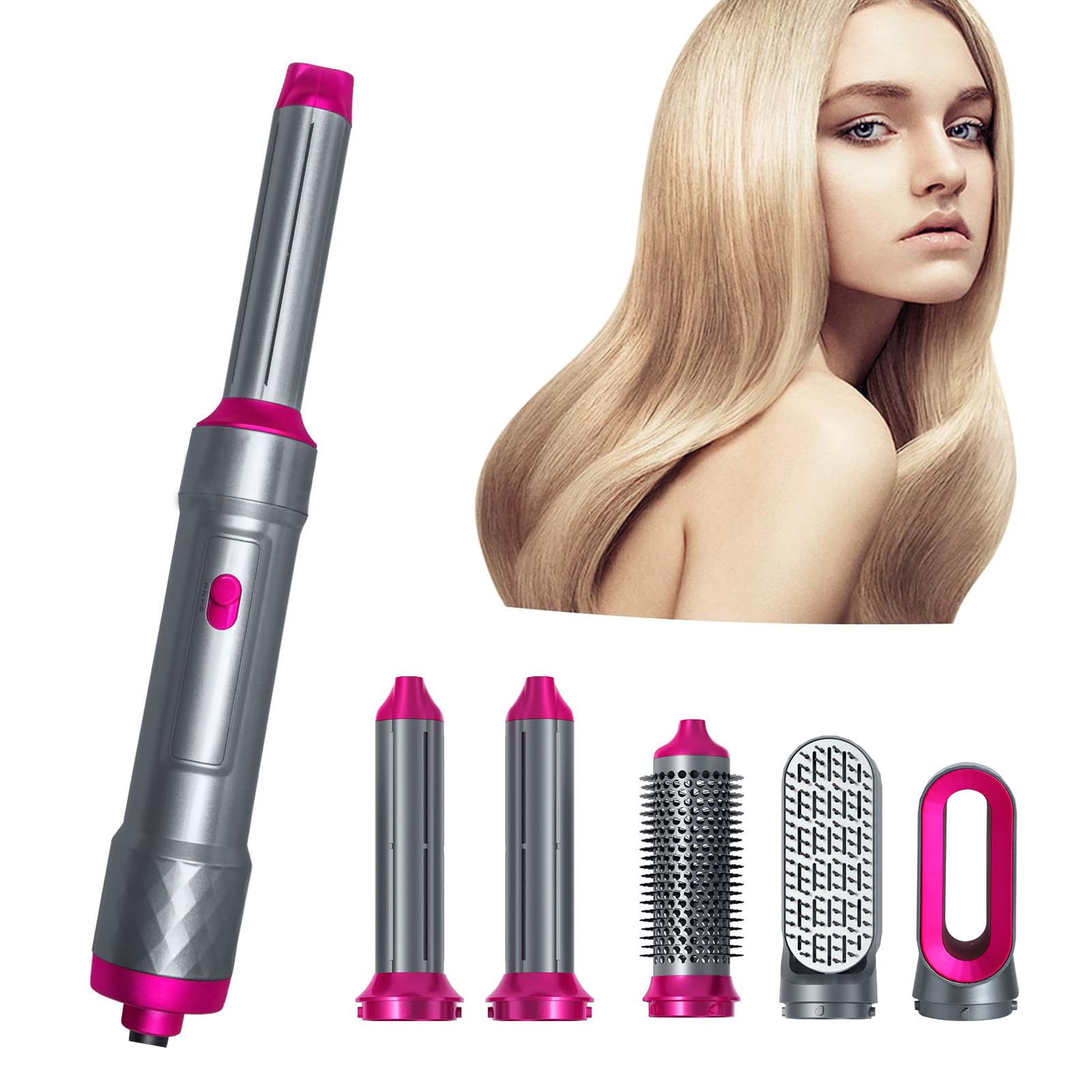 TANSHINE 5 in 1 Hairstyler Auto Airstyler Set,Haarstyler Heißluftbürste Fföhnbürste Warmluftbürste,Hot Air Styler Thermal Blowout Dryer Brush