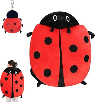 Wearable Plush, Giant Wearable Ladybug Pillow, Ladybug Wearable Pillow, Removable Oversized Ladybug Decorative Pillows 60cm/23.6in