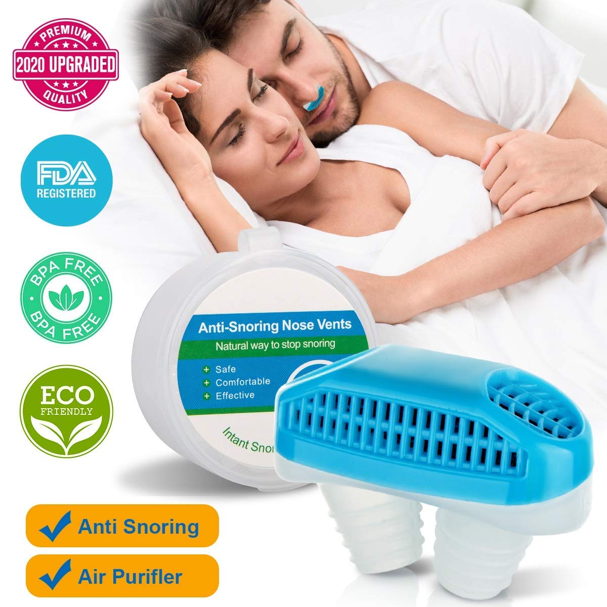 Buy Anti Snoring Devices, Nose Vent Plugs, Snoring Solution and Air