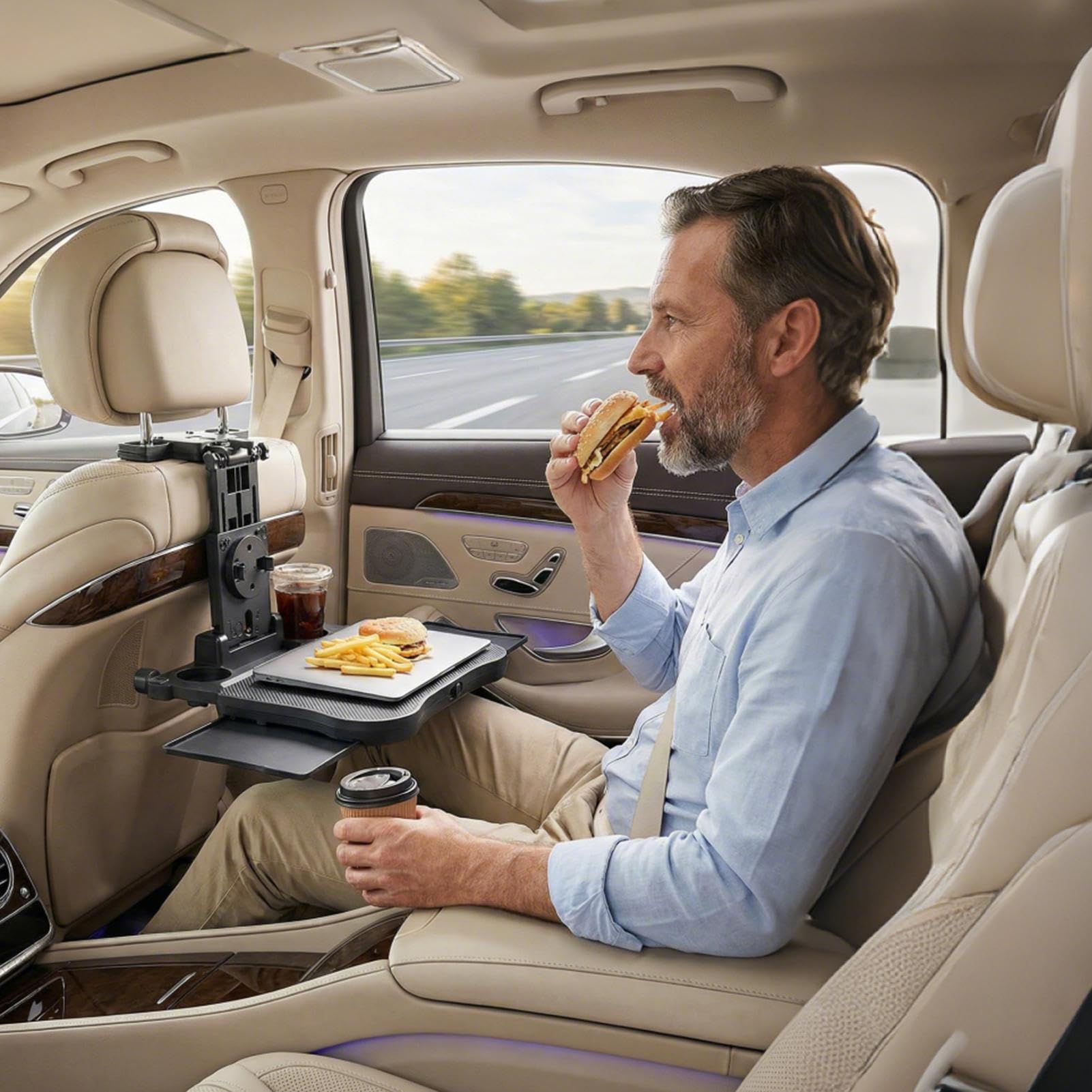 Mesa Para Asiento Trasero Del Automóvil Mesa De Almacenamiento De Alta