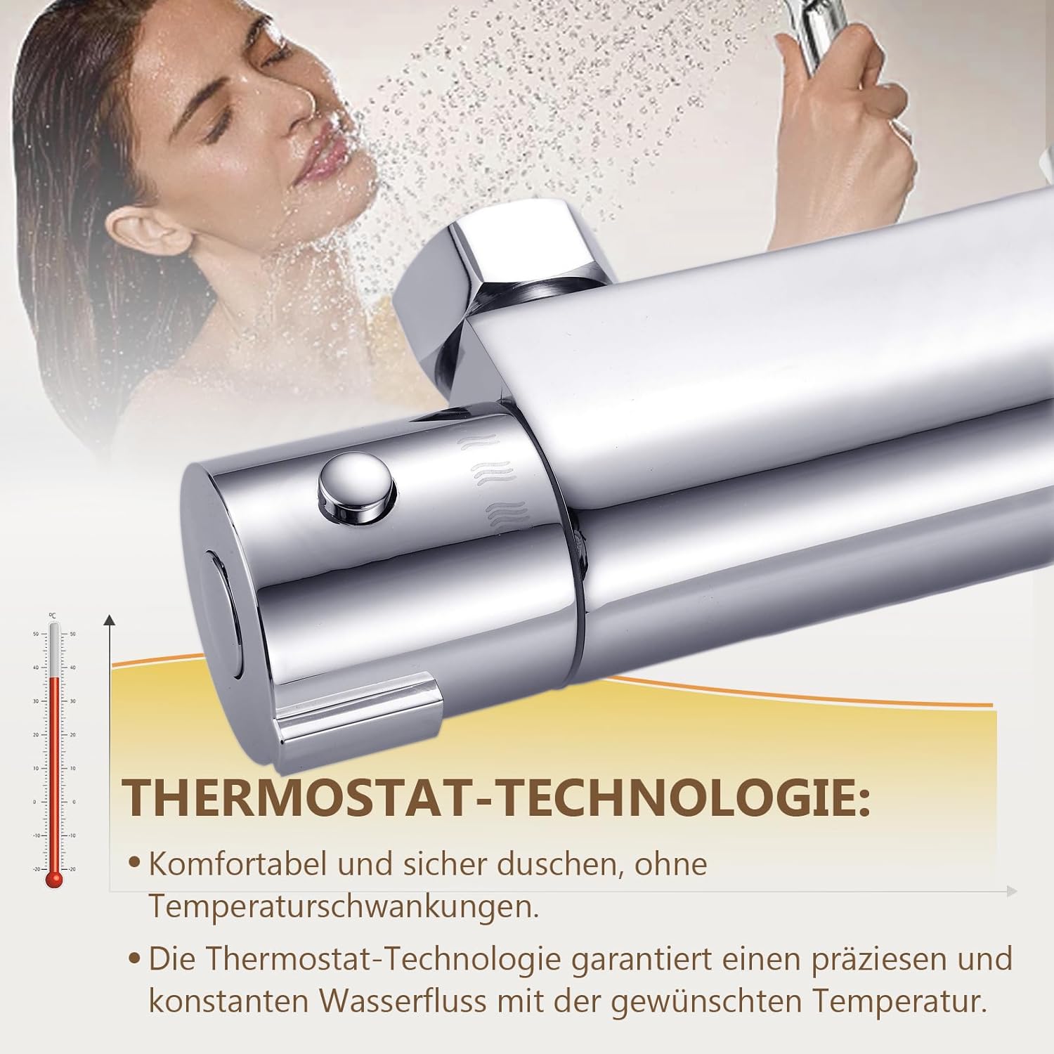 Grohe Grohtherm 1000 Performance - Douchekraan Met Thermostaat Opbouw 2 Jets Hartafstand 120 Mm Chroom 34786000