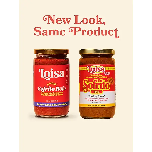 Loisa Sofrito Rojo Cooking Sauce, Non-GMO, No-MSG, No Preservatives, No Artificial Coloring, No Artificial Flavors, Vegan, Pure Latin Flavor, 12 oz, Pack of 1 4